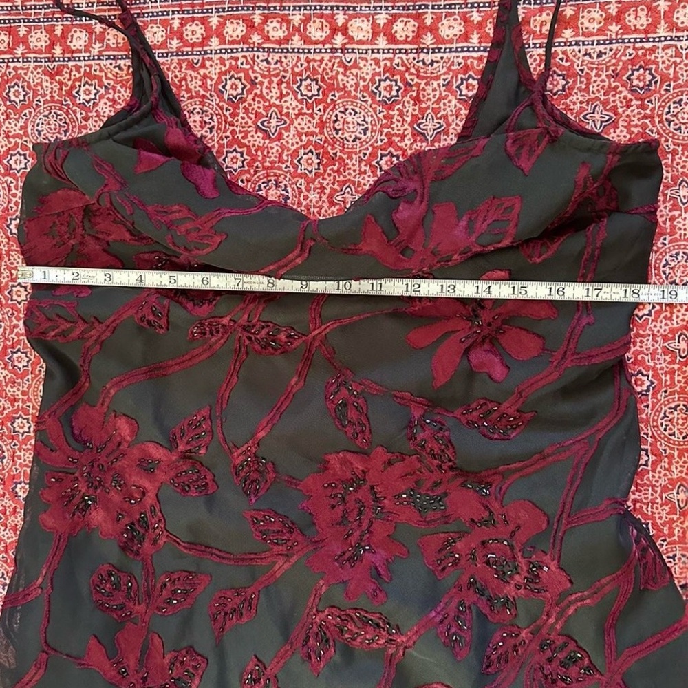 Eva Blue Black and Red Floral Dress - Picture 2 of 6